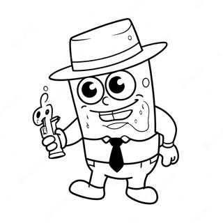 Gangster Spongebob Coloring Pages