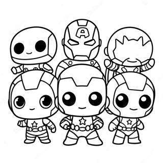 Cute Chibi Avengers Coloring Pages