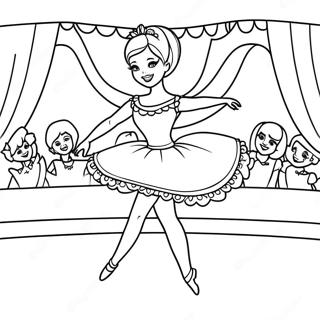 Barbie Ballerina Dancing On Stage Coloring Page 42494-33934