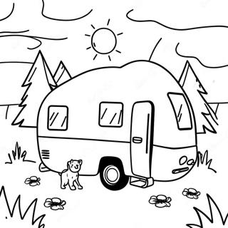 Happy Camper Coloring Page 42503-33944