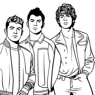 Jonas Brothers Coloring Pages