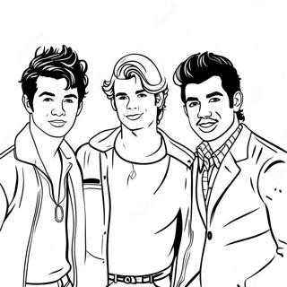 Jonas Brothers Coloring Page 42513-33950