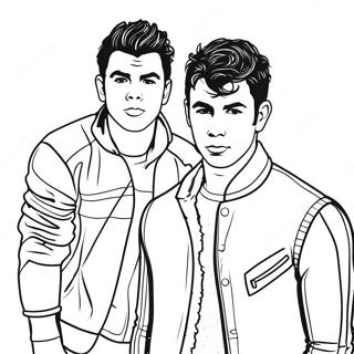 Jonas Brothers Coloring Page 42513-33951