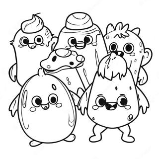 Grossery Gang Characters Coloring Page 42523-33960