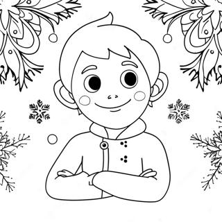 Jack Frost With Magical Snowflakes Coloring Page 42534-33965