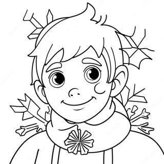 Jack Frost With Magical Snowflakes Coloring Page 42534-33966