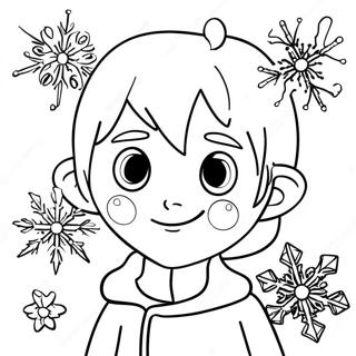 Jack Frost With Magical Snowflakes Coloring Page 42534-33967