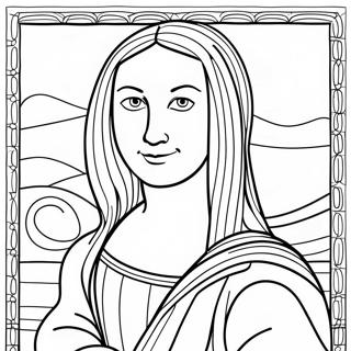 Mona Lisa Classic Portrait Coloring Page 42543-33969