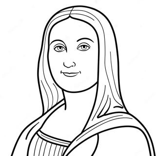 Mona Lisa Classic Portrait Coloring Page 42543-33970