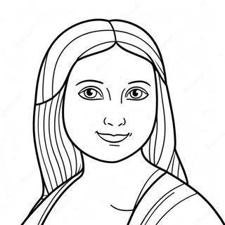 Mona Lisa Classic Portrait Coloring Page 42543-33971