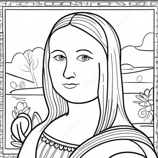 Mona Lisa Classic Portrait Coloring Page 42543-33972