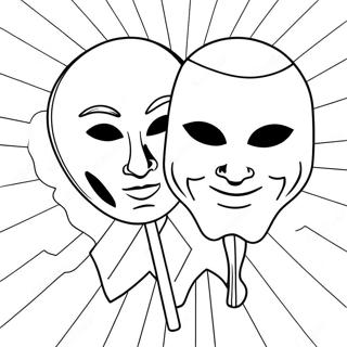 Smile Now Cry Later Mask Coloring Page 42563-33993