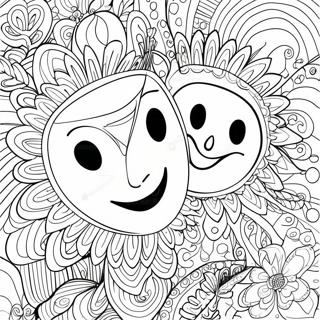 Smile Now Cry Later Mask Coloring Page 42563-33995