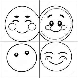 Happy Face And Sad Face Coloring Page 42564-33989