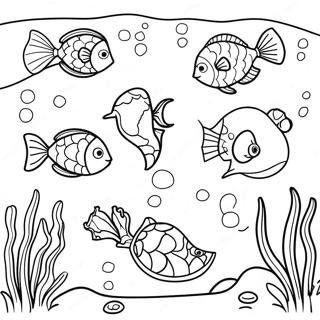 Underwater Ocean Scene Coloring Page 4256-3522