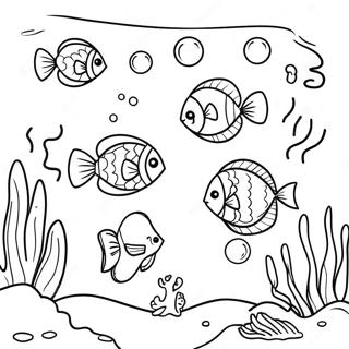 Underwater Ocean Scene Coloring Page 4256-3523