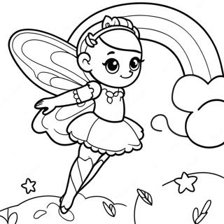 Rainbow Fairy Coloring Page 42573-33999