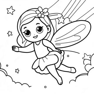 Sparkling Rainbow Fairy In Flight Coloring Page 42574-34005