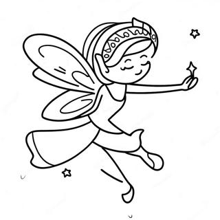 Sparkling Rainbow Fairy In Flight Coloring Page 42574-34007