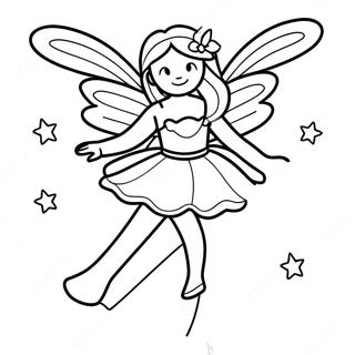 Sparkling Rainbow Fairy In Flight Coloring Page 42574-34008