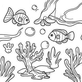 Colorful Coral Reef Coloring Page 4257-3518