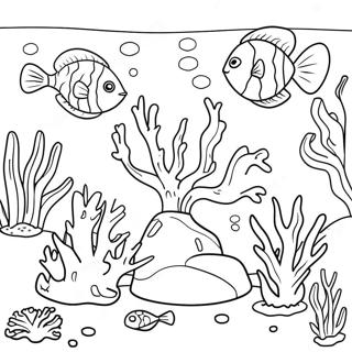 Colorful Coral Reef Coloring Page 4257-3520