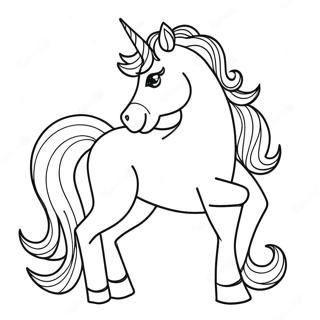 Grayscale Unicorn Coloring Page 42603-34028