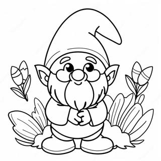 Easter Gnome Coloring Pages