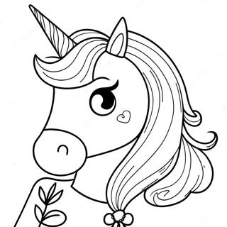 Moody Unicorn Twin Coloring Pages