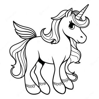 Moody Unicorn Twin Coloring Page 42623-34034