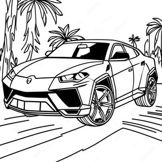 Lamborghini Urus Coloring Pages