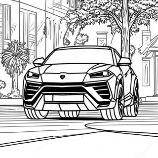 Sleek Lamborghini Urus Coloring Page 42634-34054