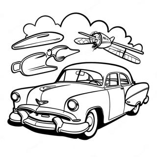 1950 S Retro Car Coloring Page 42653-34062