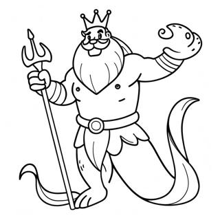 King Triton Coloring Page 42663-34077