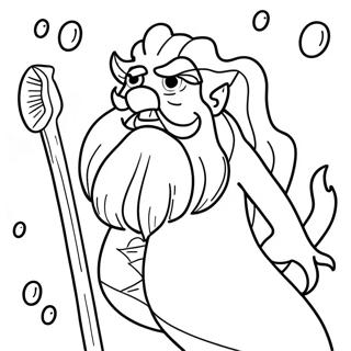 Majestic King Triton Underwater Coloring Page 42664-34071