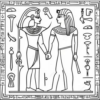 Ancient Egyptian Hieroglyphs Coloring Page 4267-3529