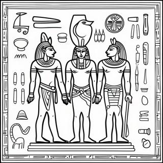 Ancient Egyptian Hieroglyphs Coloring Page 4267-3532