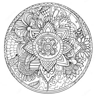 Relaxing Self Care Mandala Coloring Page 42724-34123