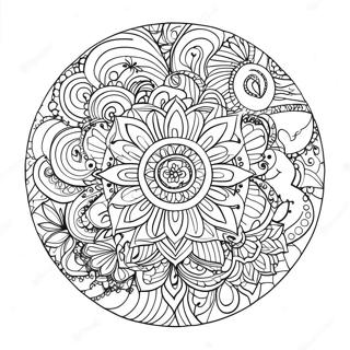 Relaxing Self Care Mandala Coloring Page 42724-34124