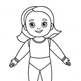 Gymnastics American Girl Doll In Leotard Coloring Page 42733-34127