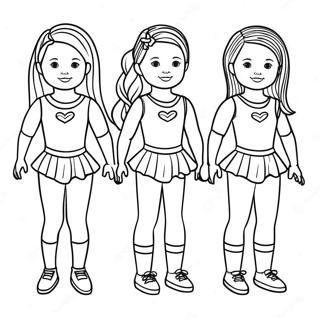 Gymnastics American Girl Doll In Leotard Coloring Page 42733-34128