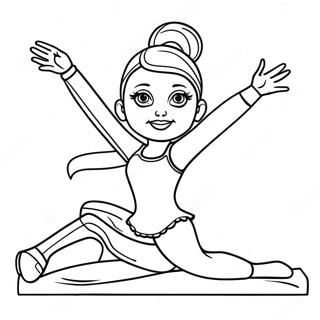 Flexible Gymnast American Girl Doll Coloring Page 42734-34129