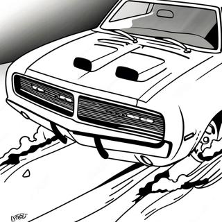 1969 Dodge Charger Racing Action Coloring Page 42754-34147