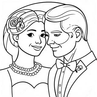 Wedding Day Bride And Groom Coloring Page 42763-34152