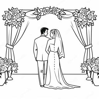 Elegant Wedding Ceremony Coloring Page 42764-34155