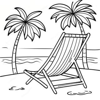 Relaxing Tropical Beach Scene Coloring Page 42774-34161