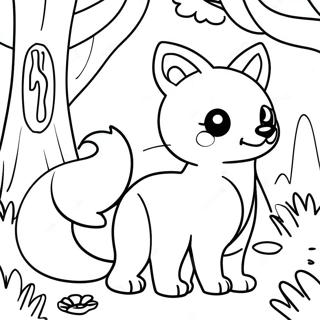 Magical Forest Animals Coloring Page 4277-3537