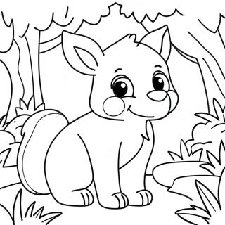 Magical Forest Animals Coloring Page 4277-3538