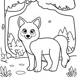 Magical Forest Animals Coloring Page 4277-3539