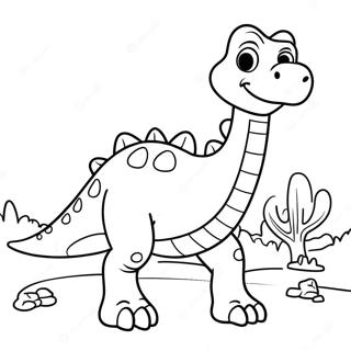 Friendly Big Dinosaur Coloring Page 42784-34177